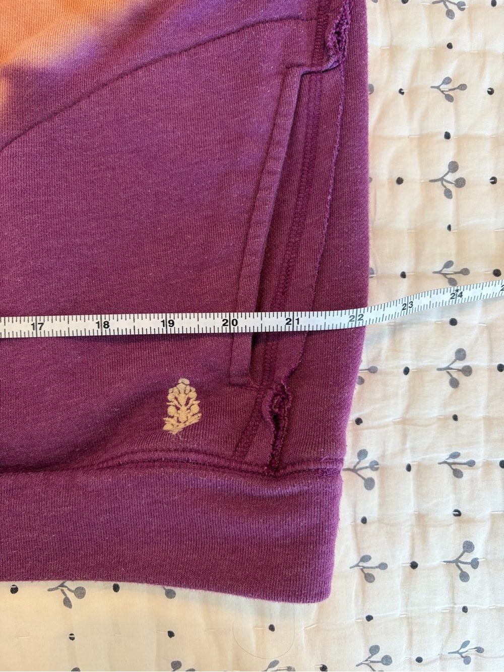 Free People Tie-Dye Crewneck Sweatshirt - Purple & Cream - Picture 8 of 8